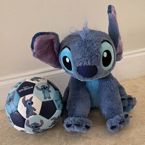 Disney - Lilo & Stitch Blue and Purple Stitch Plush with Soccer Ball